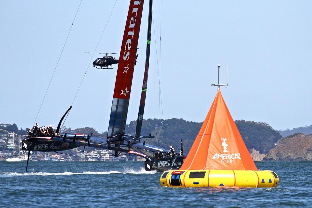 Oracle’s Presti says that by studying Emirates Team NZ’s performance in the first half of the Match, Oracle Team USA were able to effect change to help win the latter races in the 34th Match © Richard Gladwell www.photosport.co.nz